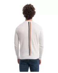 Maglia uomo bianca con logo anteriore e banda bicolore | RICHMOND Maglia uomo bianca con logo anteriore e banda bicolore | RICHMOND