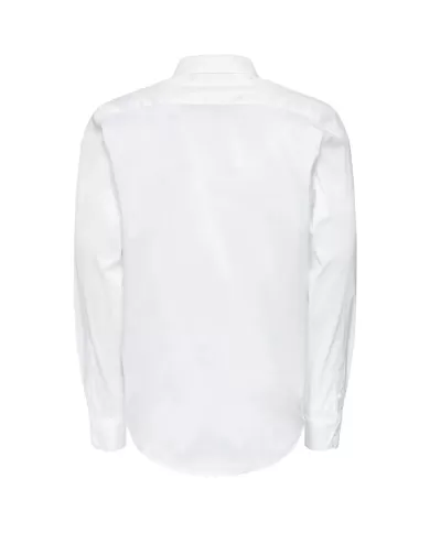 Camicia uomo bianca con bottoni e logo su petto | RICHMOND Camicia uomo bianca con bottoni e logo su petto | RICHMOND