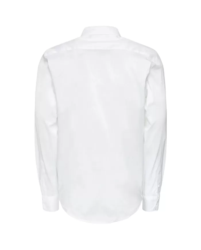 Camicia uomo bianca con bottoni e logo su petto | RICHMOND Camicia uomo bianca con bottoni e logo su petto | RICHMOND