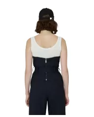 Top donna nero a fascia con cintura e chiusura a scatto | RICHMOND Top donna nero a fascia con cintura e chiusura a scatto | RICHMOND