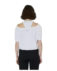 T-shirt crop donna bianca con logo anteriore | RICHMOND