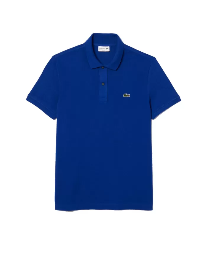 Polo uomo blu/azzurro in piqué con logo ricamato | LACOSTE Polo uomo blu/azzurro in piqué con logo ricamato | LACOSTE