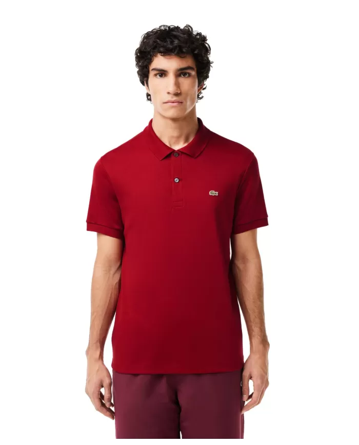 Polo uomo bordeaux con logo ricamato | LACOSTE Polo uomo bordeaux con logo ricamato | LACOSTE