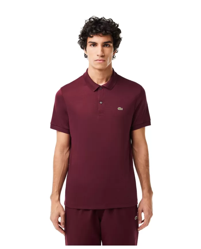 Polo uomo bordeaux con logo ricamato | LACOSTE Polo uomo bordeaux con logo ricamato | LACOSTE