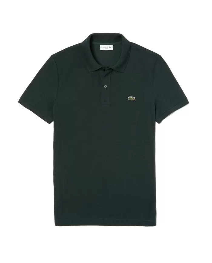Polo uomo verde sinople in piqué con ricamo logo | LACOSTE Polo uomo verde sinople in piqué con ricamo logo | LACOSTE