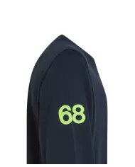 Felpa uomo navy blue con logo avanti e dettaglio fluo su lato | SUN68 Felpa uomo navy blue con logo avanti e dettaglio fluo su lato | SUN68