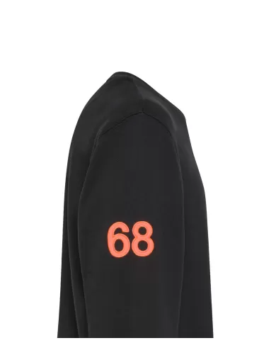 SUN68 Felpa Uomo F34115 P-EP cotone con logo ricamato fluo 11 NERO SUN68 Felpa Uomo F34115 P-EP cotone con logo ricamato fluo 11 NERO