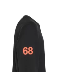 SUN68 Felpa Uomo F34115 P-EP cotone con logo ricamato fluo 11 NERO