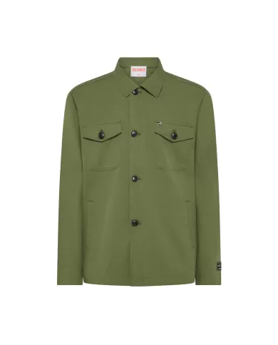 Giacca overshirt uomo verde scuro con stemma logato | SUN68 Giacca overshirt uomo verde scuro con stemma logato | SUN68