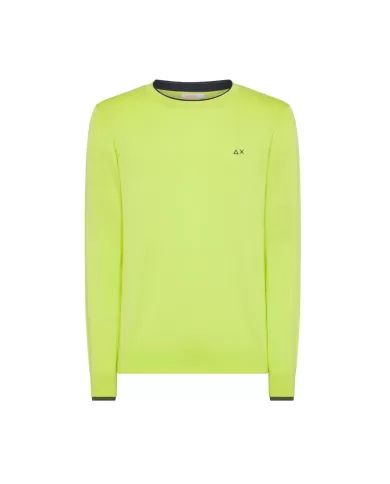 Maglia da uomo lime con logo ricamato | SUN68