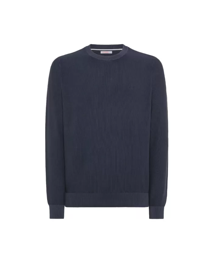 Maglia uomo navy blue lavorato interamente a costine | SUN68 Maglia uomo navy blue lavorato interamente a costine | SUN68
