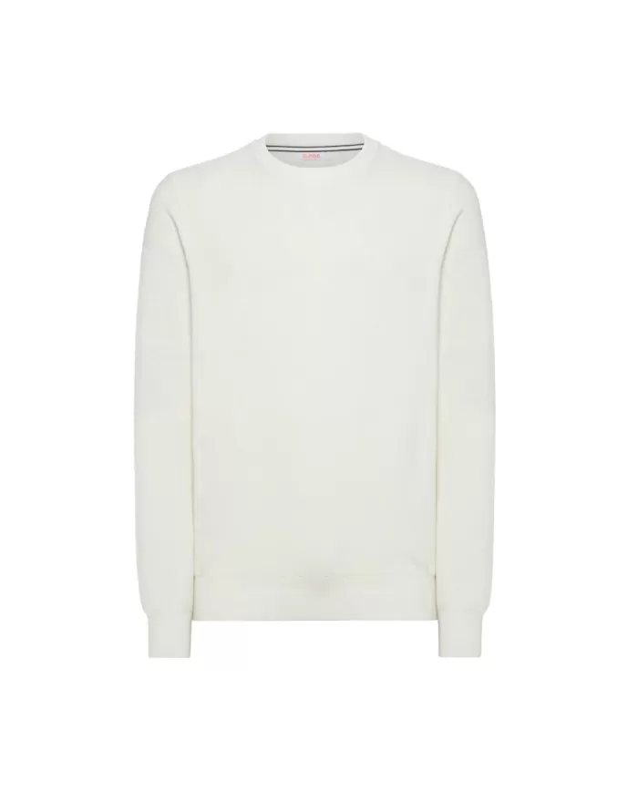 Maglia uomo bianco panna lavorato interamente a costine | SUN68 Maglia uomo bianco panna lavorato interamente a costine | SUN68