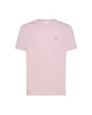 T-shirt uomo ciclamino con logo ricamato su taschino | SUN68 T-shirt uomo ciclamino con logo ricamato su taschino | SUN68