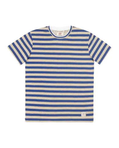 t-shirt bianca da uomo a righe traforata in stile maglia | BOB t-shirt bianca da uomo a righe traforata in stile maglia | BOB
