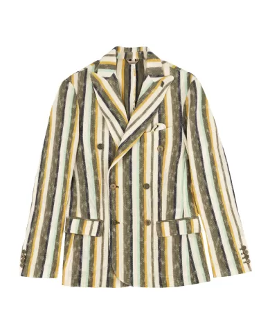 giacca blazer con motivo rigato multicolore da uomo | BOB giacca blazer con motivo rigato multicolore da uomo | BOB