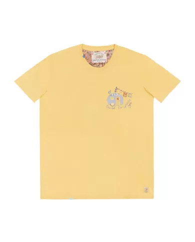 t-shirt sole da uomo con ricamo in contrasto | BOB t-shirt sole da uomo con ricamo in contrasto | BOB