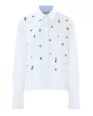 camicia bianca da donna con dettagli brillanti | KOCCA camicia bianca da donna con dettagli brillanti | KOCCA