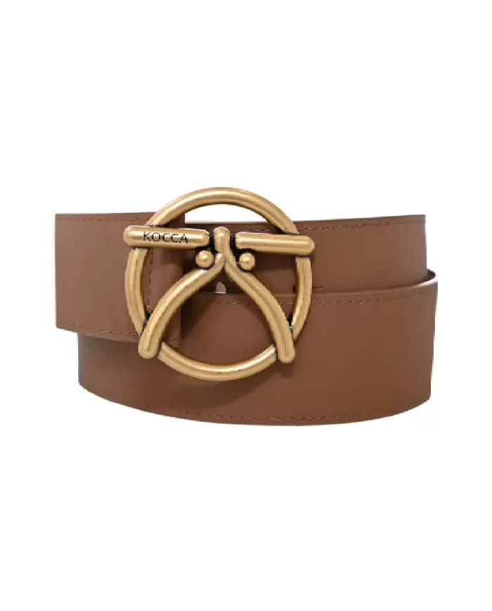 cintura cannella da donna con maxi fibbia logata | KOCCA cintura cannella da donna con maxi fibbia logata | KOCCA