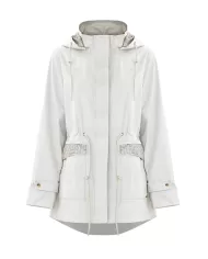 giubbotto parka gesso da donna con cappuccio e coulisse | KOCCA giubbotto parka gesso da donna con cappuccio e coulisse | KOCCA