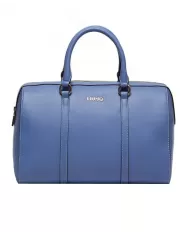 borsa blu denim da donna, effetto saffiano, fodera a fantasia | LIU JO borsa blu denim da donna, effetto saffiano, fodera a fantasia | LIU JO