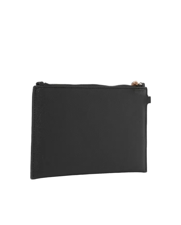 pochette nera da donna con effetto saffiano | LIU JO pochette nera da donna con effetto saffiano | LIU JO