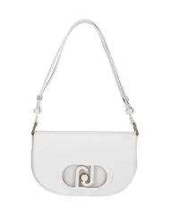 borsa off white da donna effetto spalmato con logo in metallo | LIU JO borsa off white da donna effetto spalmato con logo in metallo | LIU JO