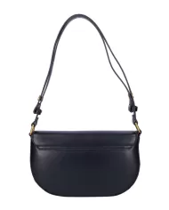 borsa nera da donna effetto spalmato con logo in metallo | LIU JO borsa nera da donna effetto spalmato con logo in metallo | LIU JO