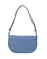 borsa blue denim da donna effetto spalmato con logo in metallo | LIU JO borsa blue denim da donna effetto spalmato con logo in metallo | LIU JO