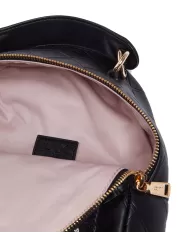 zaino nero da donna con dettaglio trapuntato con cin strass | LIU JO zaino nero da donna con dettaglio trapuntato con cin strass | LIU JO