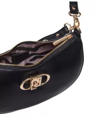 borsa nera da donna con foulard logati intrecciati | LIU JO borsa nera da donna con foulard logati intrecciati | LIU JO