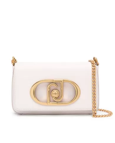 borsa off white da donna con effetto spalmato e fibbia logata | LIU JO borsa off white da donna con effetto spalmato e fibbia logata | LIU JO