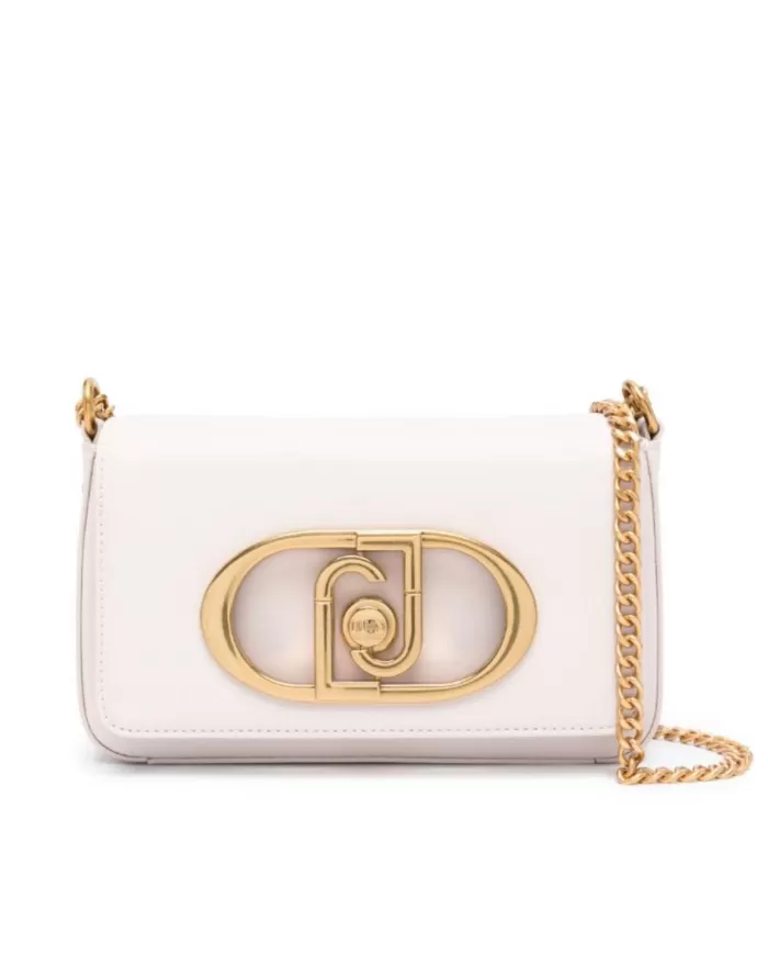 borsa off white da donna con effetto spalmato e fibbia logata | LIU JO borsa off white da donna con effetto spalmato e fibbia logata | LIU JO