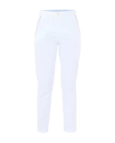 pantalone bianco da donna con piega stirata e strass | KOCCA pantalone bianco da donna con piega stirata e strass | KOCCA