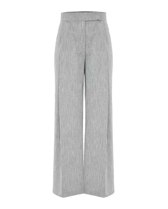 pantalone grigio/argento da donna con pinces e pieghe | KOCCA pantalone grigio/argento da donna con pinces e pieghe | KOCCA