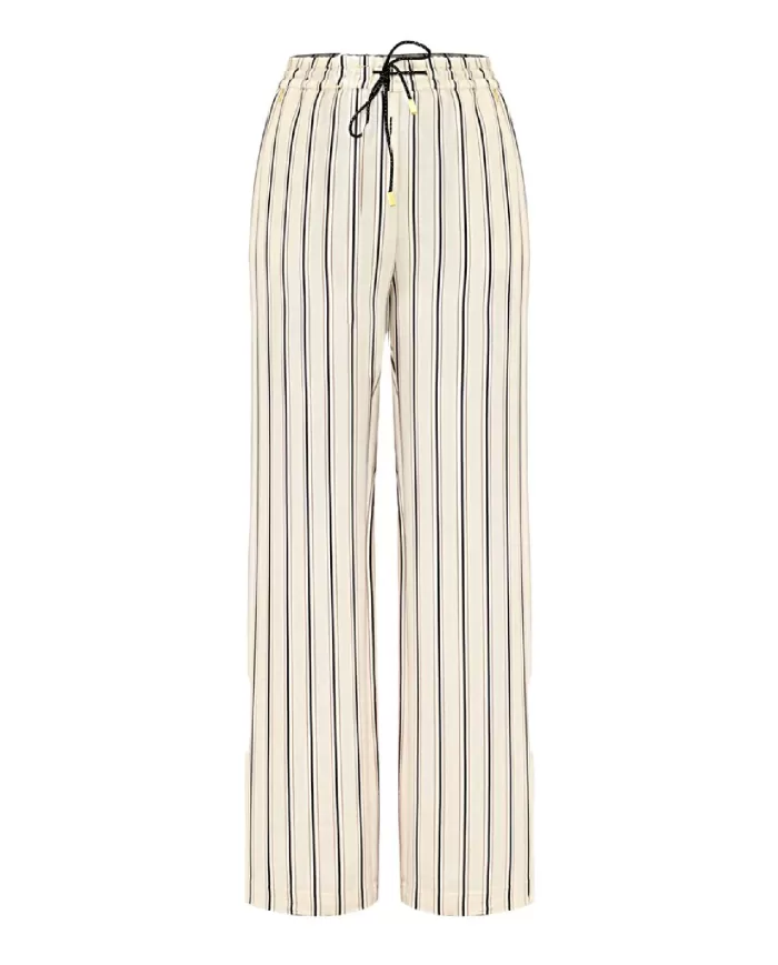 pantalone nero/avorio da donna con fantasia a righe | KOCCA pantalone nero/avorio da donna con fantasia a righe | KOCCA
