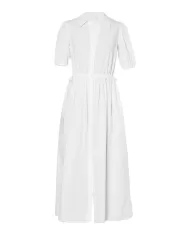 abito bianco ottico da donna con maniche a 3/4 a palloncino | LIU JO abito bianco ottico da donna con maniche a 3/4 a palloncino | LIU JO