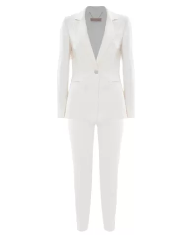 tailleur latte/panna da donna con scollo a revers | KOCCA tailleur latte/panna da donna con scollo a revers | KOCCA