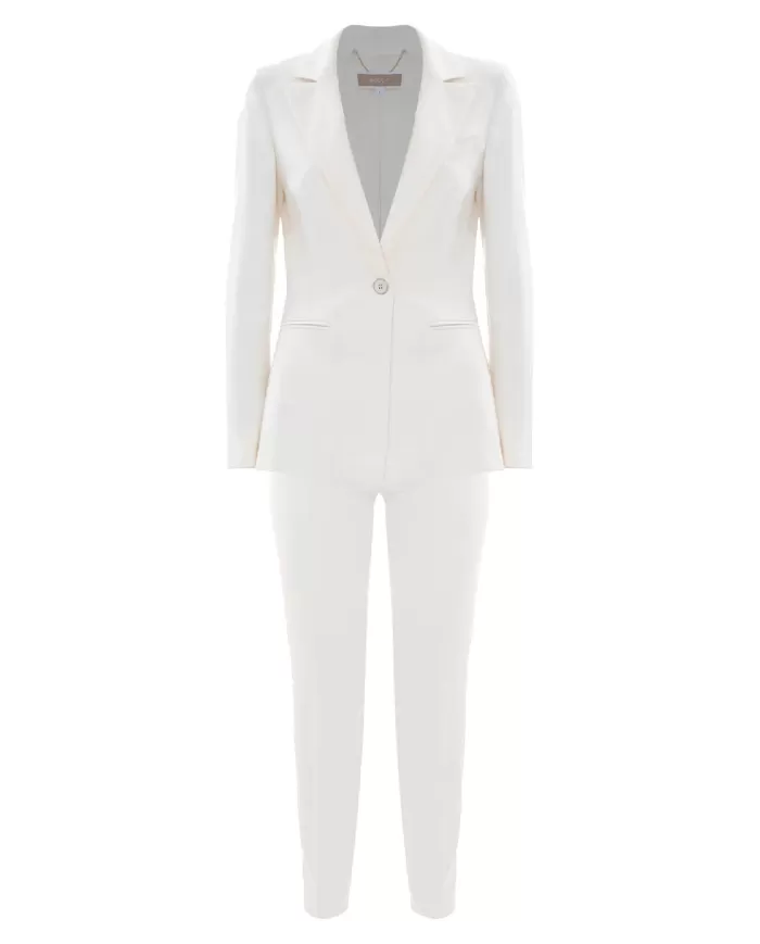 tailleur latte/panna da donna con scollo a revers | KOCCA