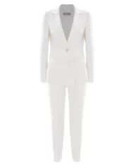 tailleur latte/panna da donna con scollo a revers | KOCCA