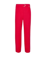 Pantalone a sigaretta donna cherry red con pendaglio logato | LIU JO Pantalone a sigaretta donna cherry red con pendaglio logato | LIU JO