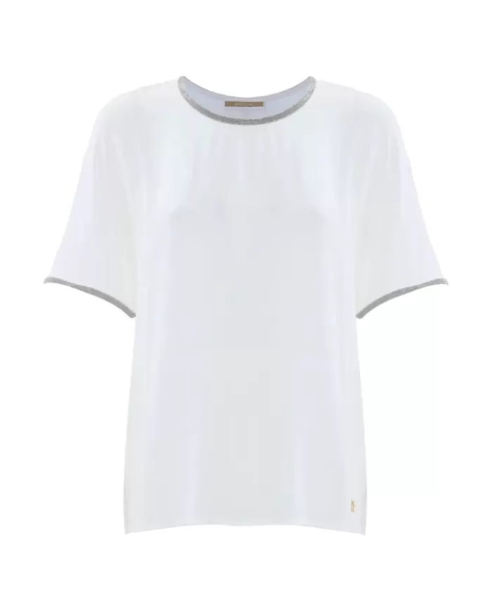 Blusa donna con taglio classico e rifiniture brillanti | KOCCA Blusa donna con taglio classico e rifiniture brillanti | KOCCA