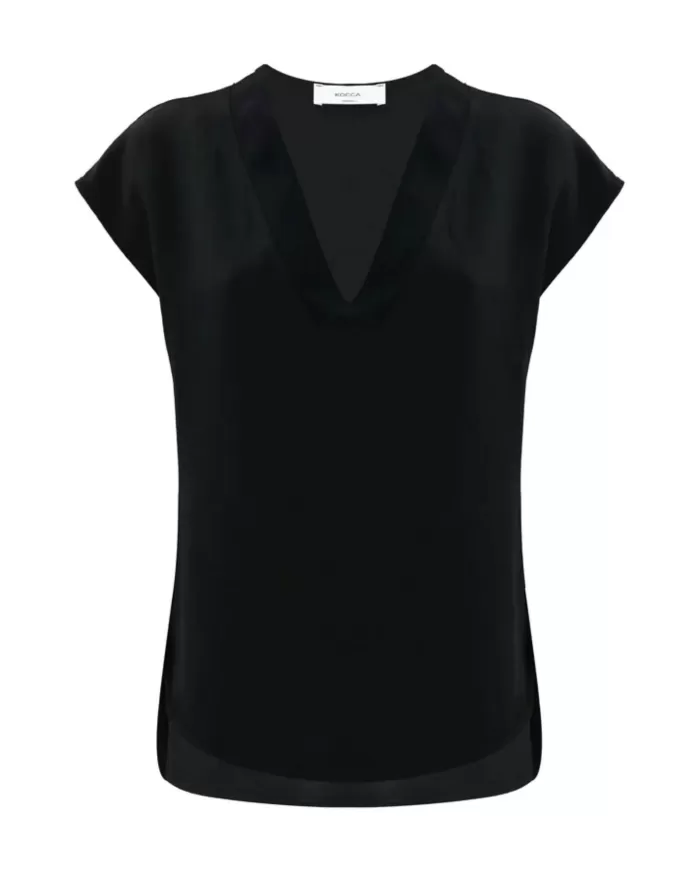 Blusa donna con scollo a v e maniche corte | KOCCA Blusa donna con scollo a v e maniche corte | KOCCA