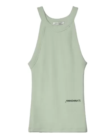 Canotta donna verde aloe con stampa siliconata | HINNOMINATE Canotta donna verde aloe con stampa siliconata | HINNOMINATE