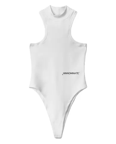 Body donna bianco con stampa siliconata e collo a lupetto | HINNOMINATE Body donna bianco con stampa siliconata e collo a lupetto | HINNOMINATE