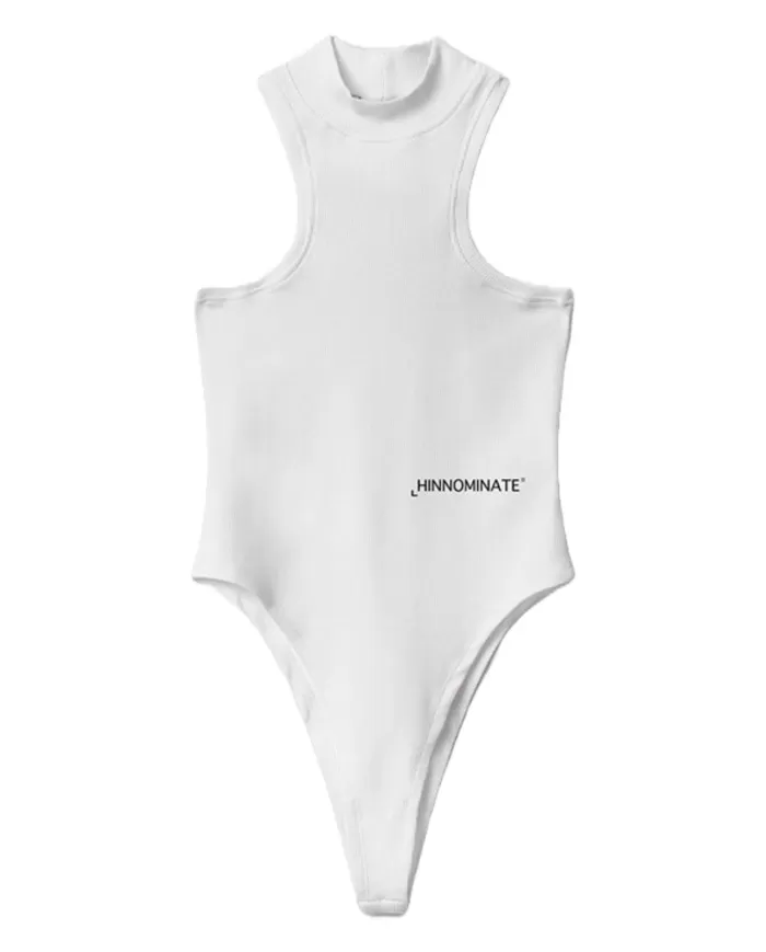 Body donna bianco con stampa siliconata e collo a lupetto | HINNOMINATE Body donna bianco con stampa siliconata e collo a lupetto | HINNOMINATE