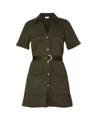 Abito donna olivander a maniche corte risvoltate e pendaglio | LIU JO