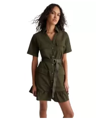 Abito donna olivander a maniche corte risvoltate e pendaglio | LIU JO