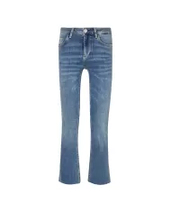 Jeans donna denim blue in stretch con orlo sfrangiato | LIU JO
