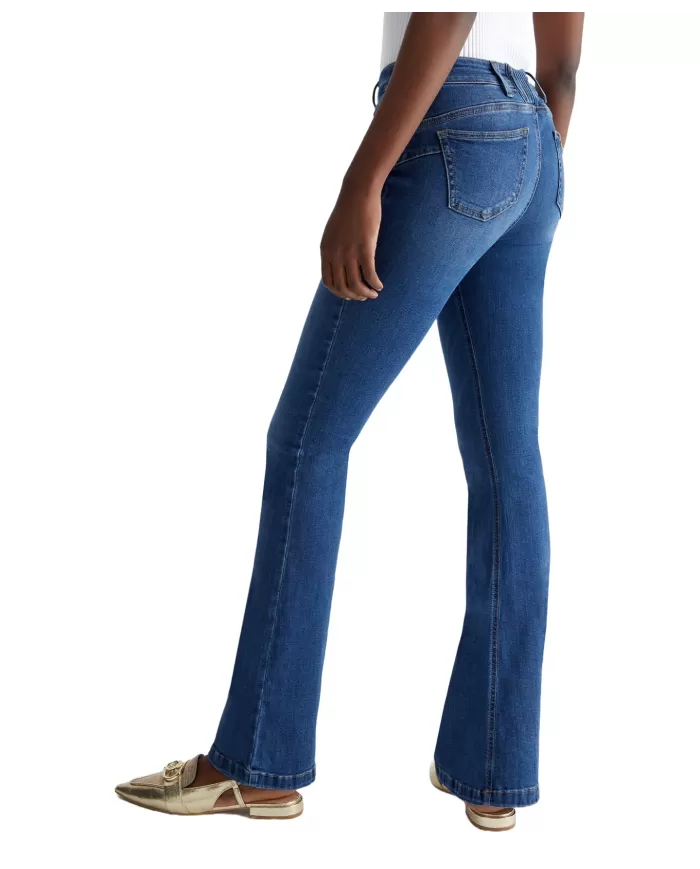 Jeans donna denim dark blue in stretch con gamba flare | LIU JO Jeans donna denim dark blue in stretch con gamba flare | LIU JO