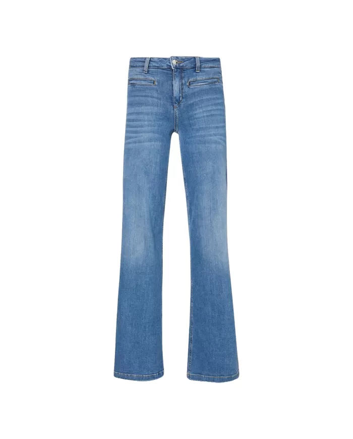 Jeans donna denim blue in stretch con gamba flare | LIU JO Jeans donna denim blue in stretch con gamba flare | LIU JO